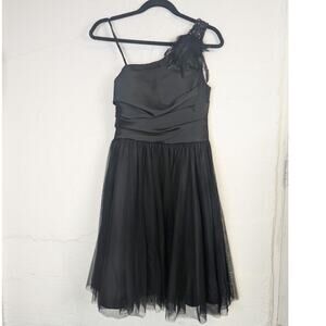 Aidan Mattox Asymmetrical Cocktail Dress Party Prom Hoco Puffy Flirty Womens 6